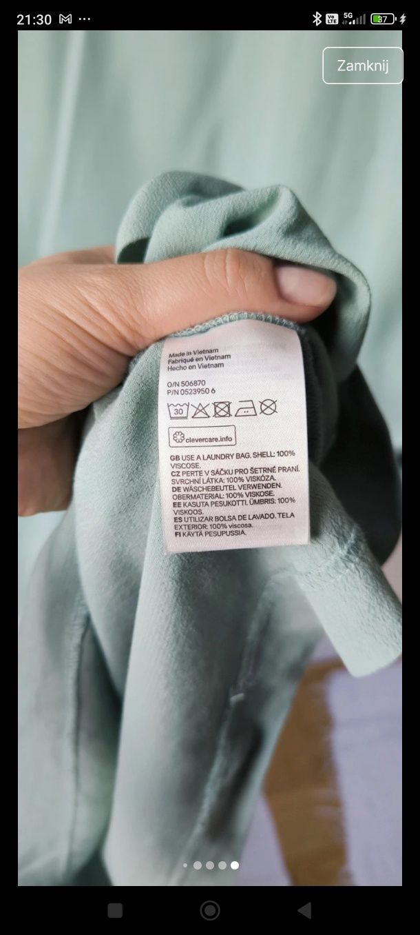 Xl/xxl miętowa szałwiowa pastelowa krótka sukienka mini midi krótki rę