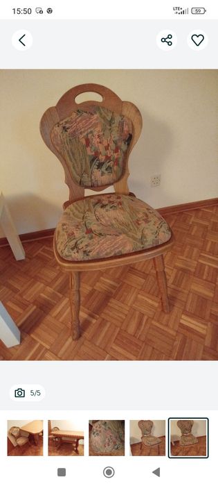 Stół dębowy+6 krzeseł