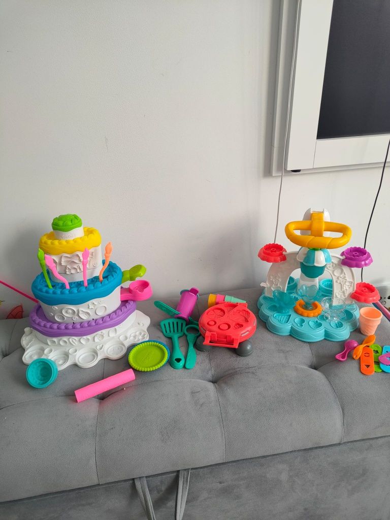 Play-Doh Zestaw Tort Urodzinowy + Lodziarnia + Mały Opiekacz