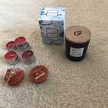 Zestaw świeca Ava&May Santorini Greece, wosk zapachowy Yankee Candle