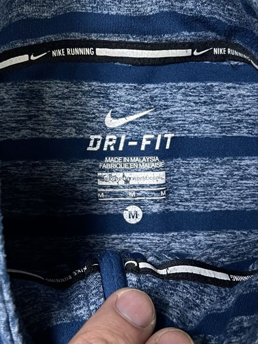 Nike dri-fit running кофта лонгслив M размер беговая синяя оригинал