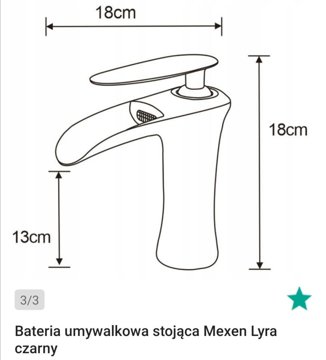 Bateria umywalkowa stojąca Mexen Lyra