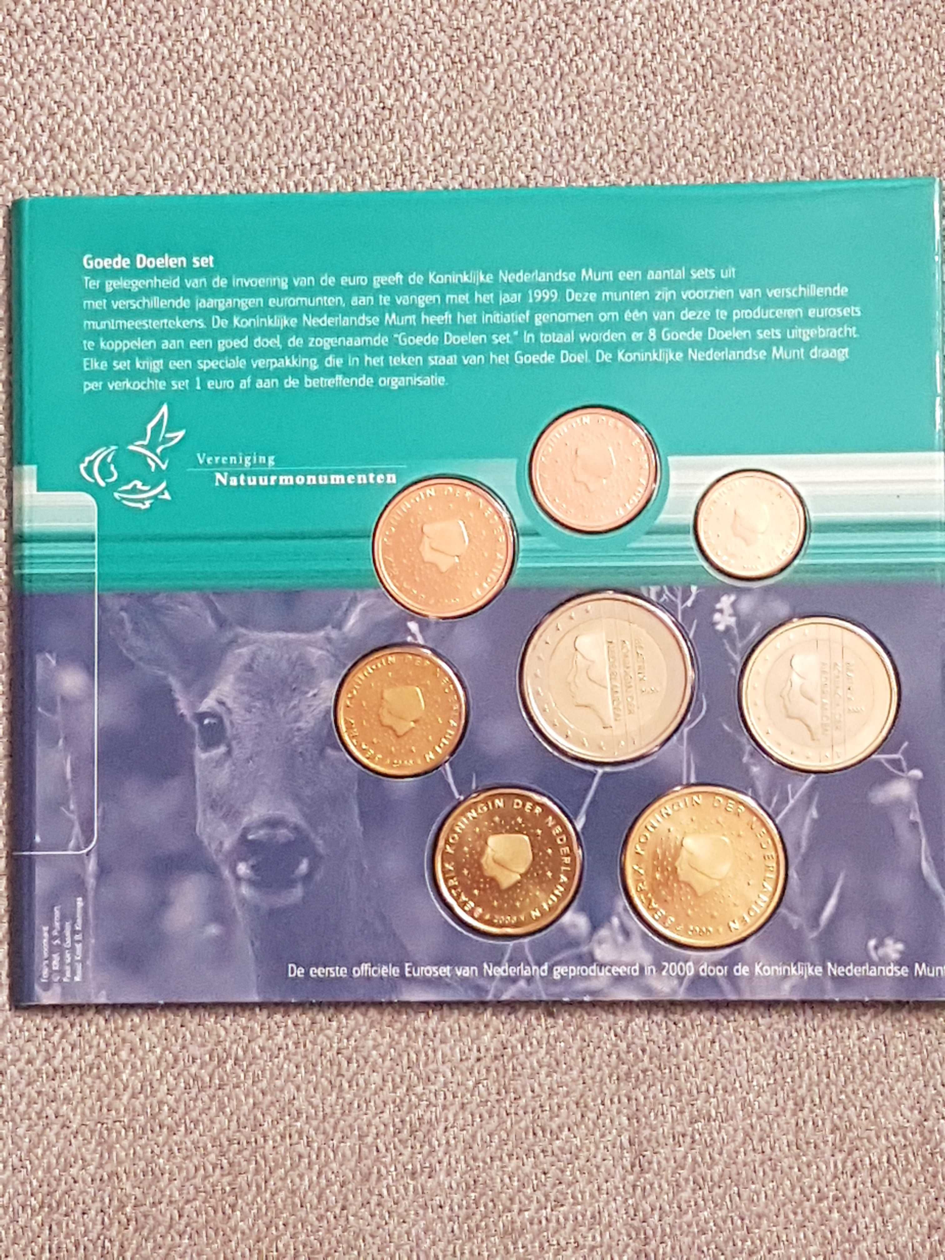 Set 8 Moedas Euro Países Baixos Ano 2000