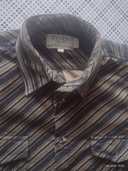 Męska koszula sztruksowa, rozm L