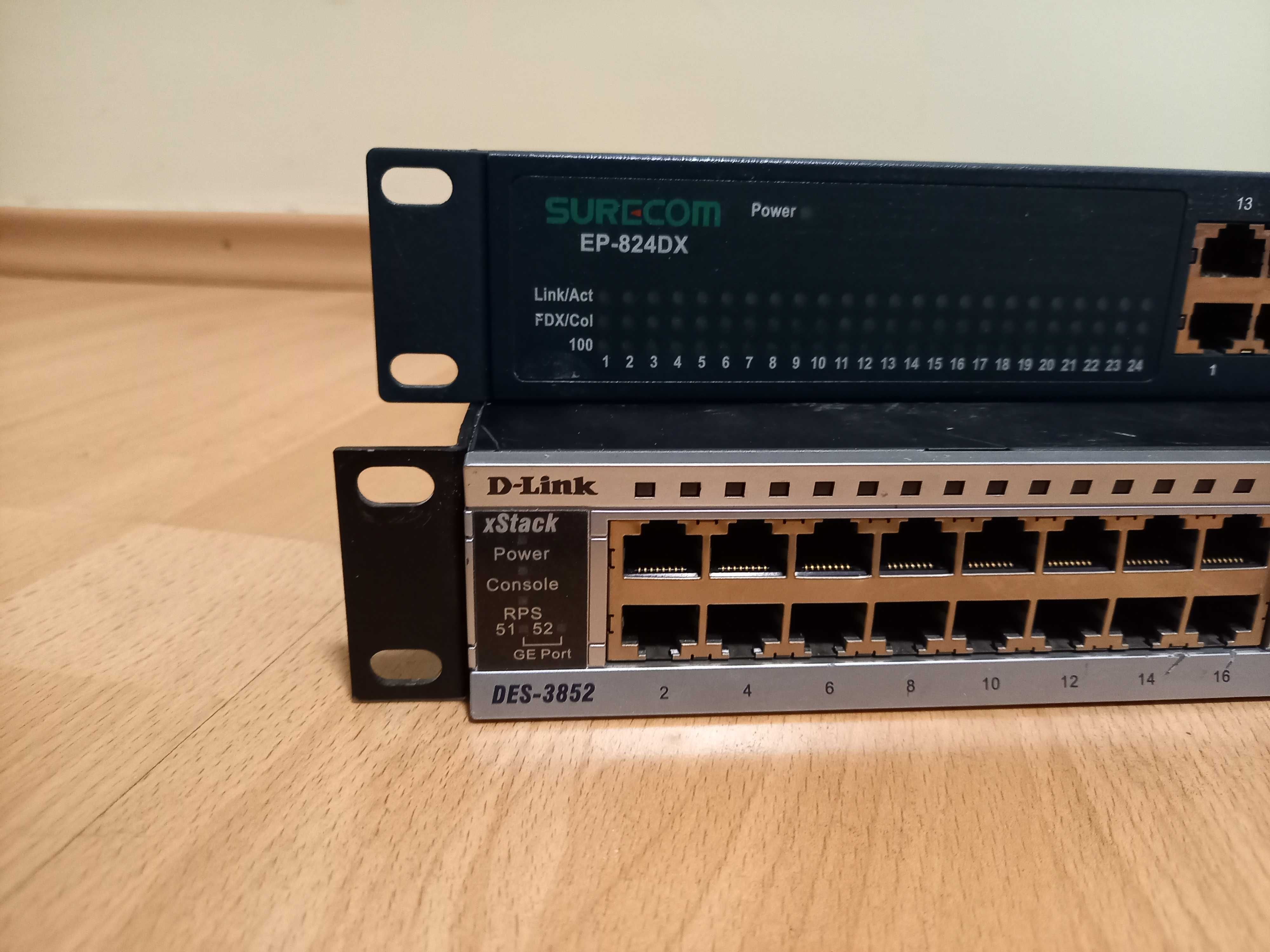 switche D-link, SURECOM zarządzalne