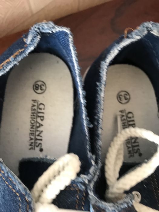 Мокасины джинсовые