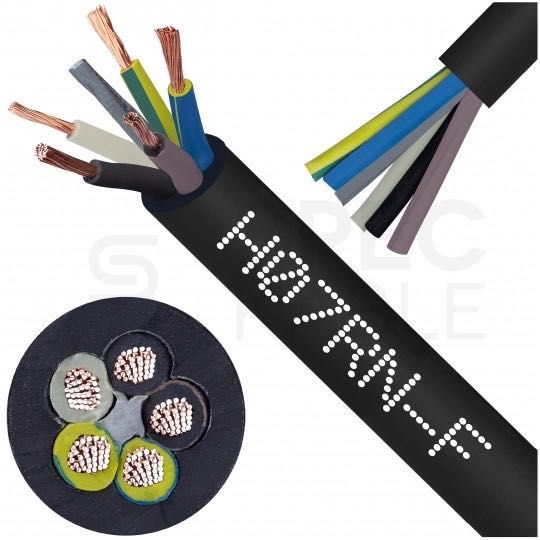 Kabel przewód w gumie przemysłowy 5x2.5