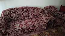 Komplet sofa z funkcją spania 3-osobowa, 2-osobowa i fotel