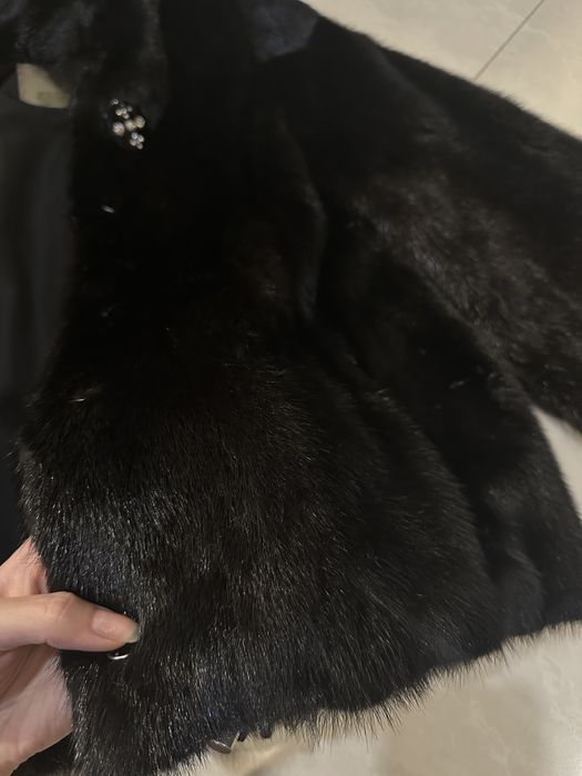 Шуба норковая автоледи короткая с капюшоном