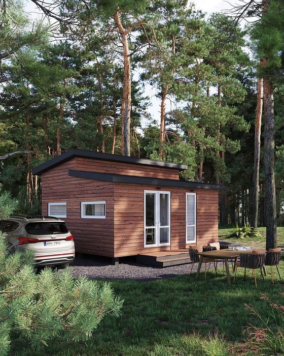 Продам модульний будинок 33 кв.м.з ділянкою 5.6 сот. с. Залісся TV