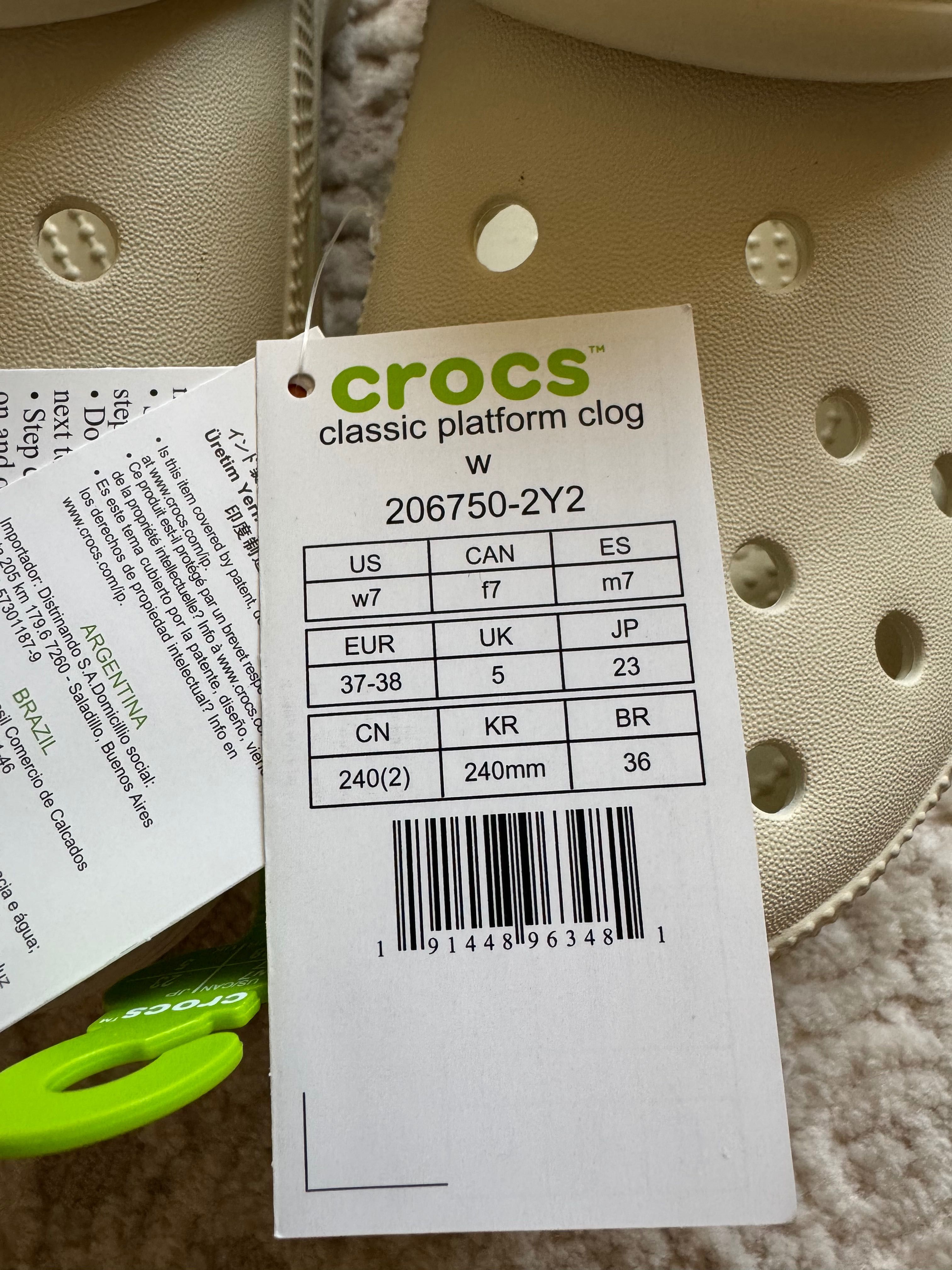 Тапочки Crocs classic platform clog