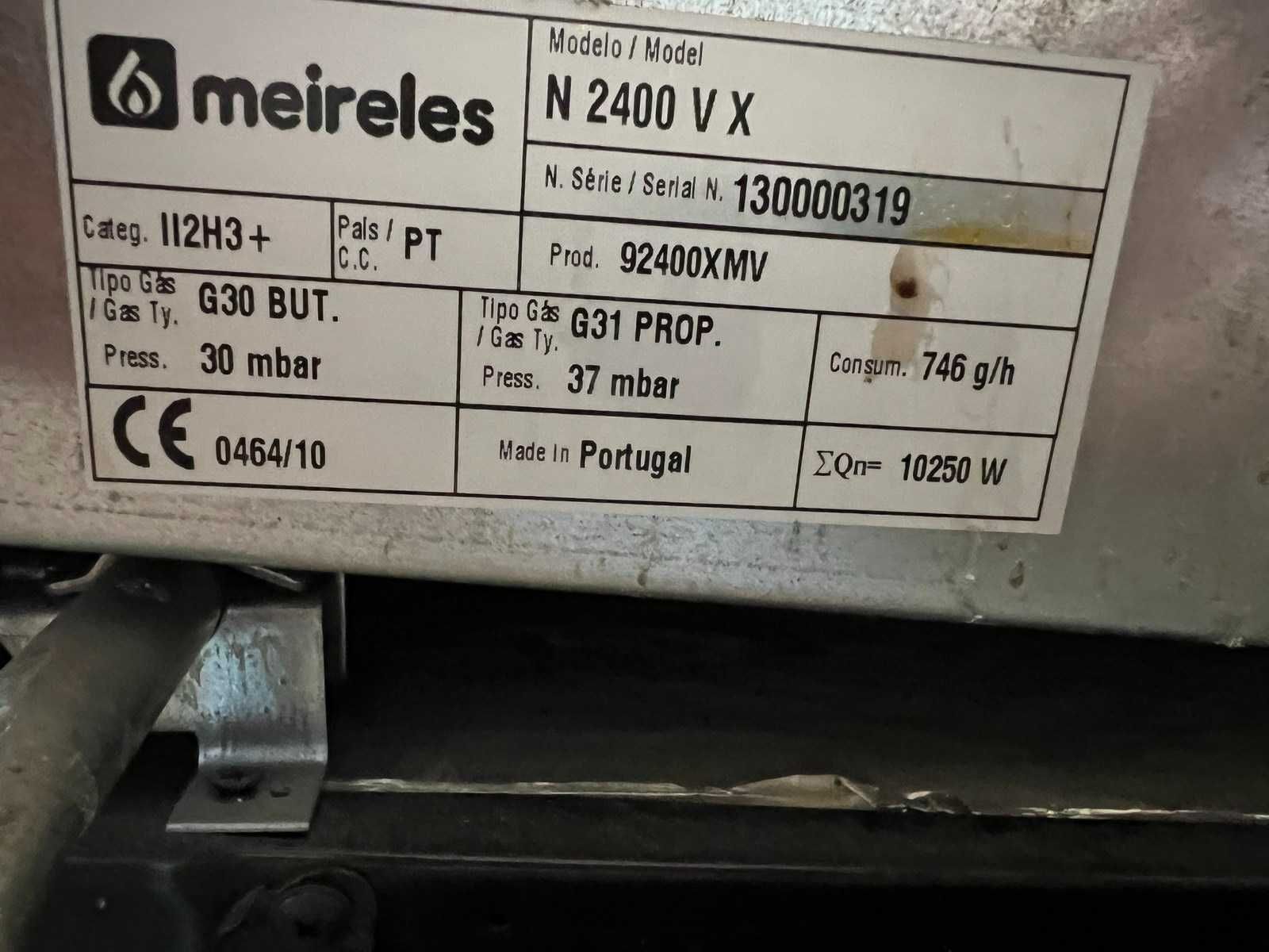 Fogão Meireles N 2400 VX, convertido gás natural