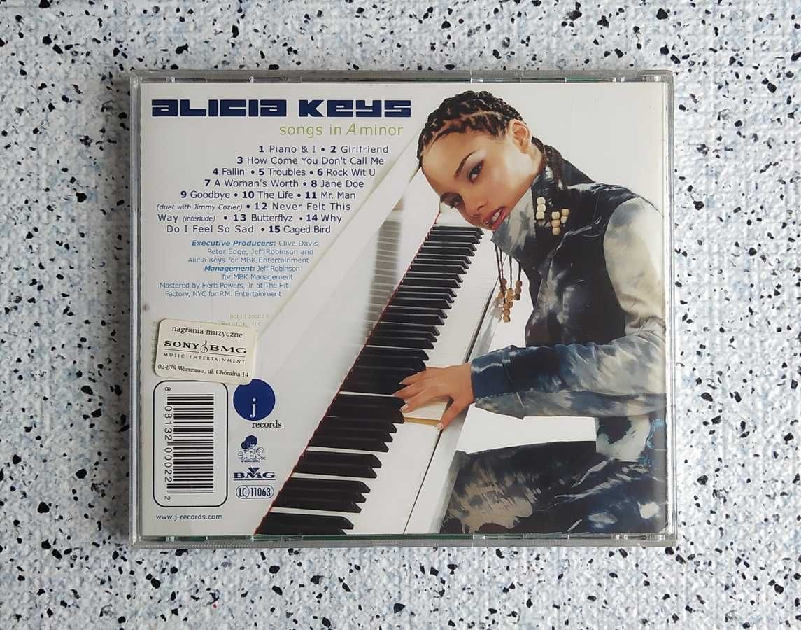 CD Alicia Keys - Songs On Aminor. Arista 2001