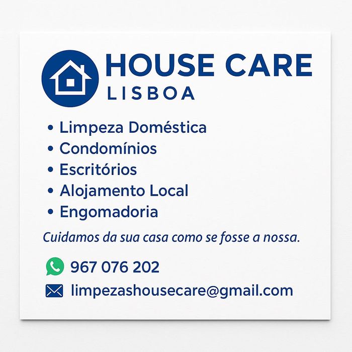 Serviços de limpeza e engomadoria– Lisboa