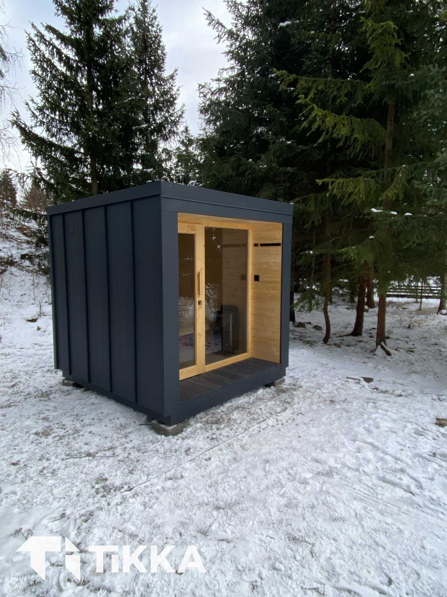 Sauna Fińska Ogrodowa Ocieplona Kostka z Wyposażeniem i WiFi