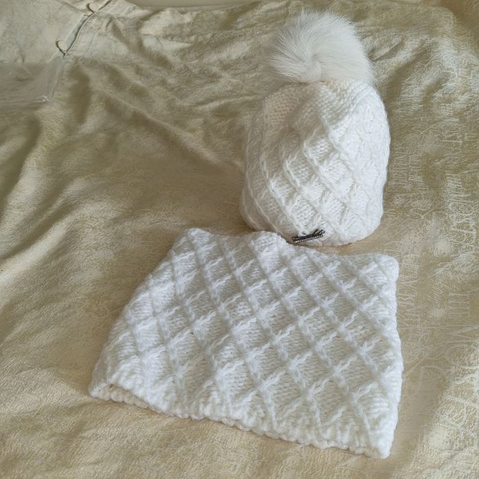 Зимняя шапка и снуд для девочки