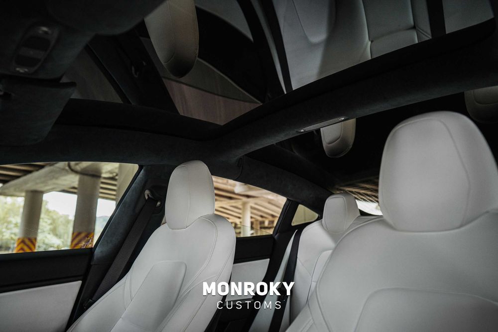 Перешивка стелі в Алькантару – Tesla Model 3 / Y