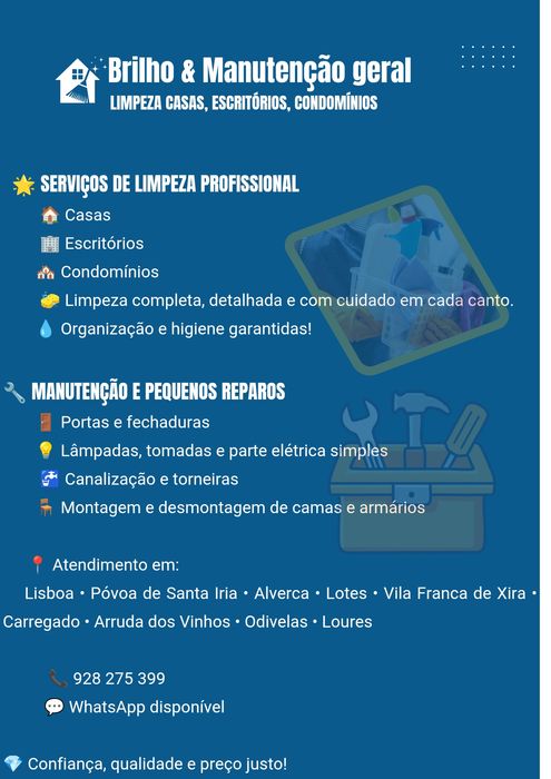 serviço de limpeza Póvoa de santa iria