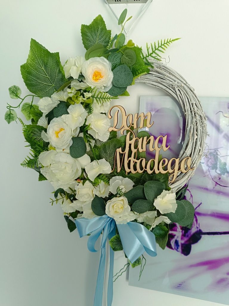 Wianek ślubny na drzwi/bramę Handmade