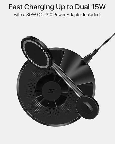 Stacja ładująca urządzeń Apple, bezprzewodowa ładowarka MagSafe 3 w 1