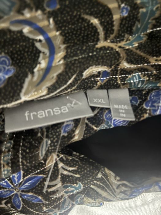 Fransa sukienka kwiaty srebrna nitka roz.44