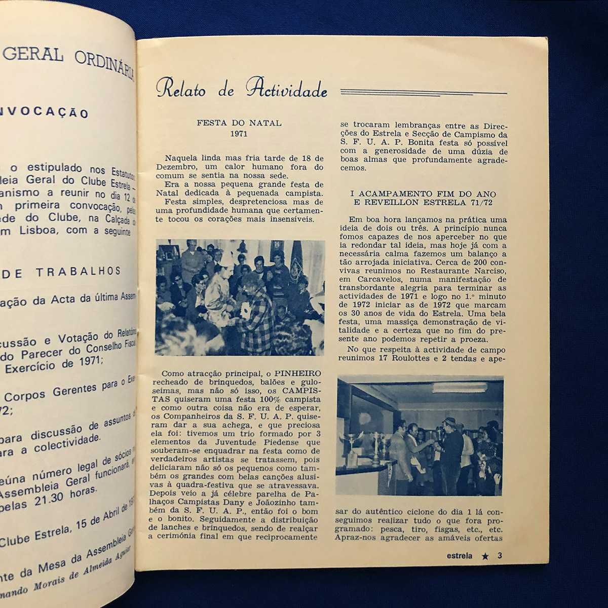 Campismo ESTRELA Boletim Informativo do Clube Estrela 1972