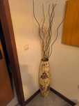 Jarrão cerâmico decorativo com decoração - urgente