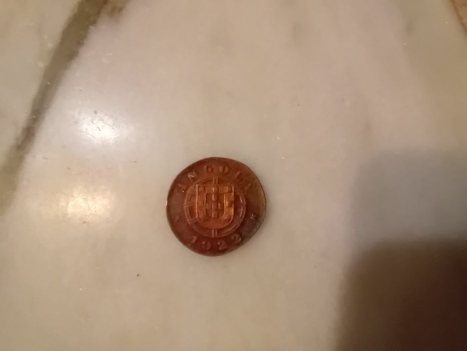 Moeda Antiga 5 Centavos Angola 1922