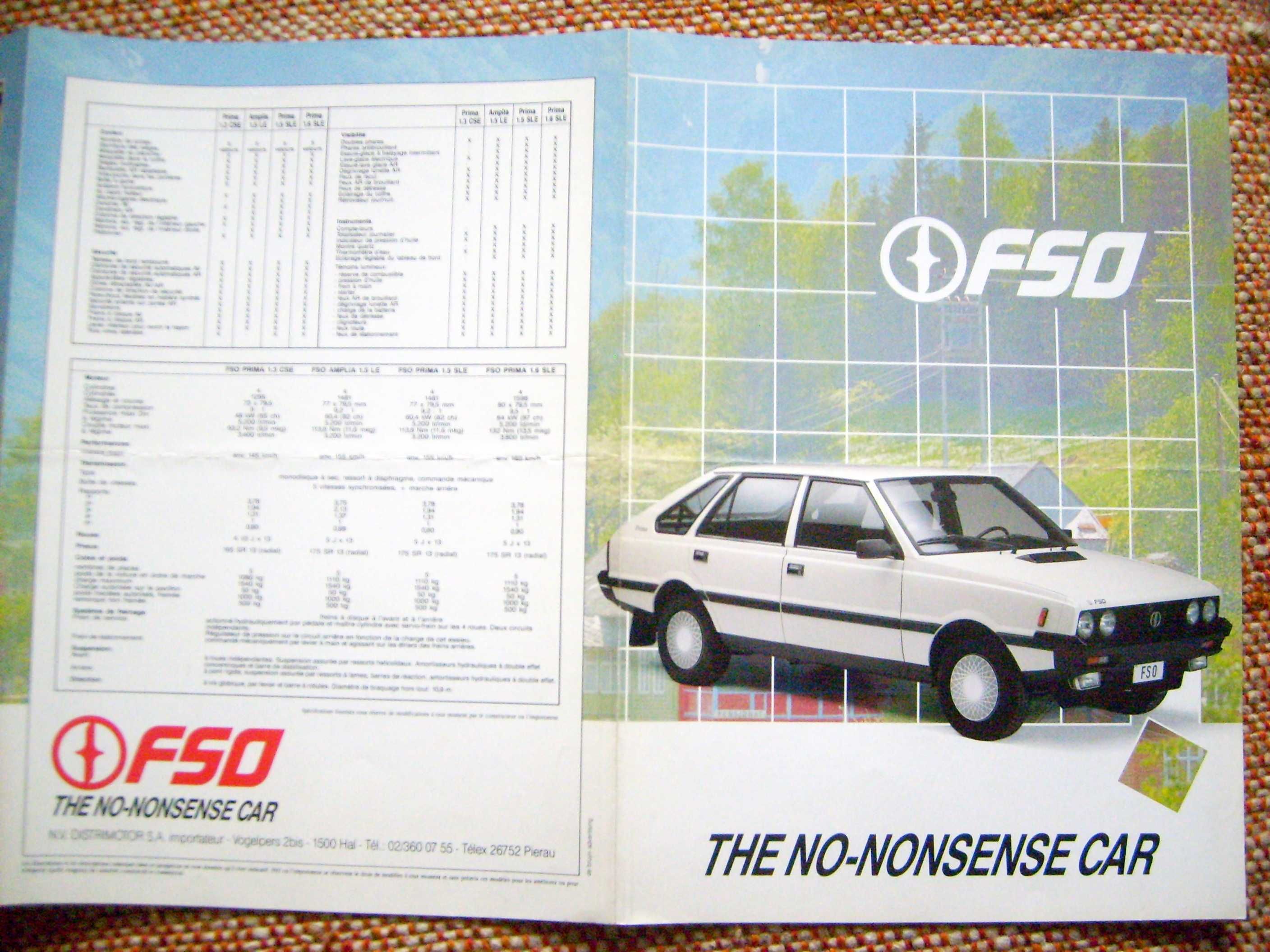 FSO Polonez Prima / Amplia (1.3/1.5/1.6) prospekt Francja, stan BDB-