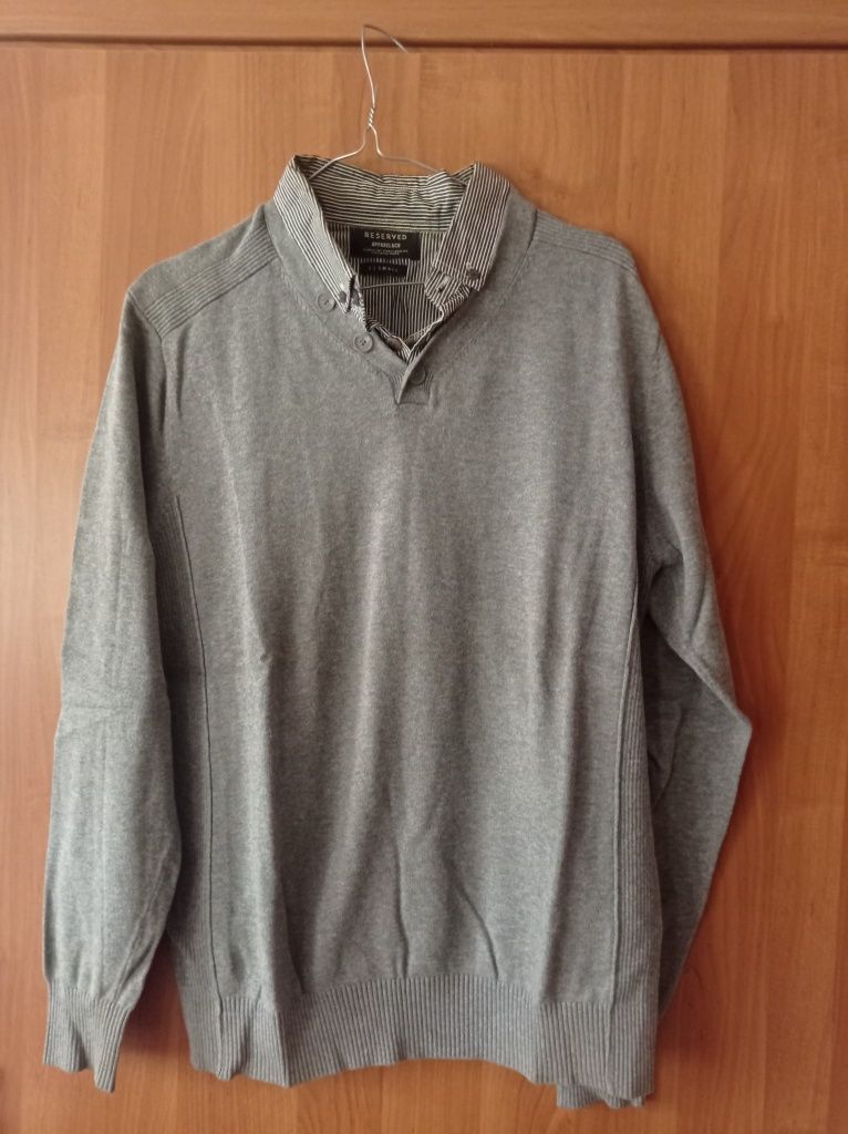 Sweter męski z koszulą Reserved rozm S