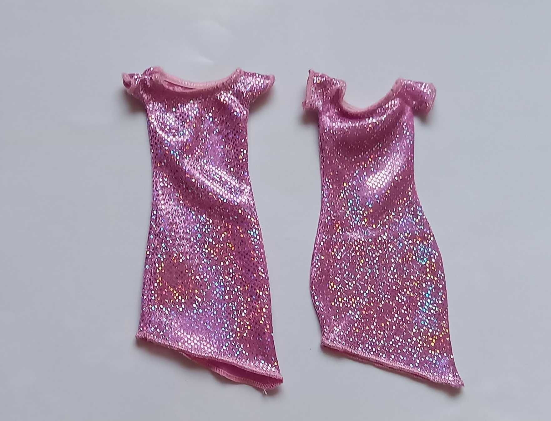 Zestaw 2 różowych sukienek Mattel dla lalki Barbie