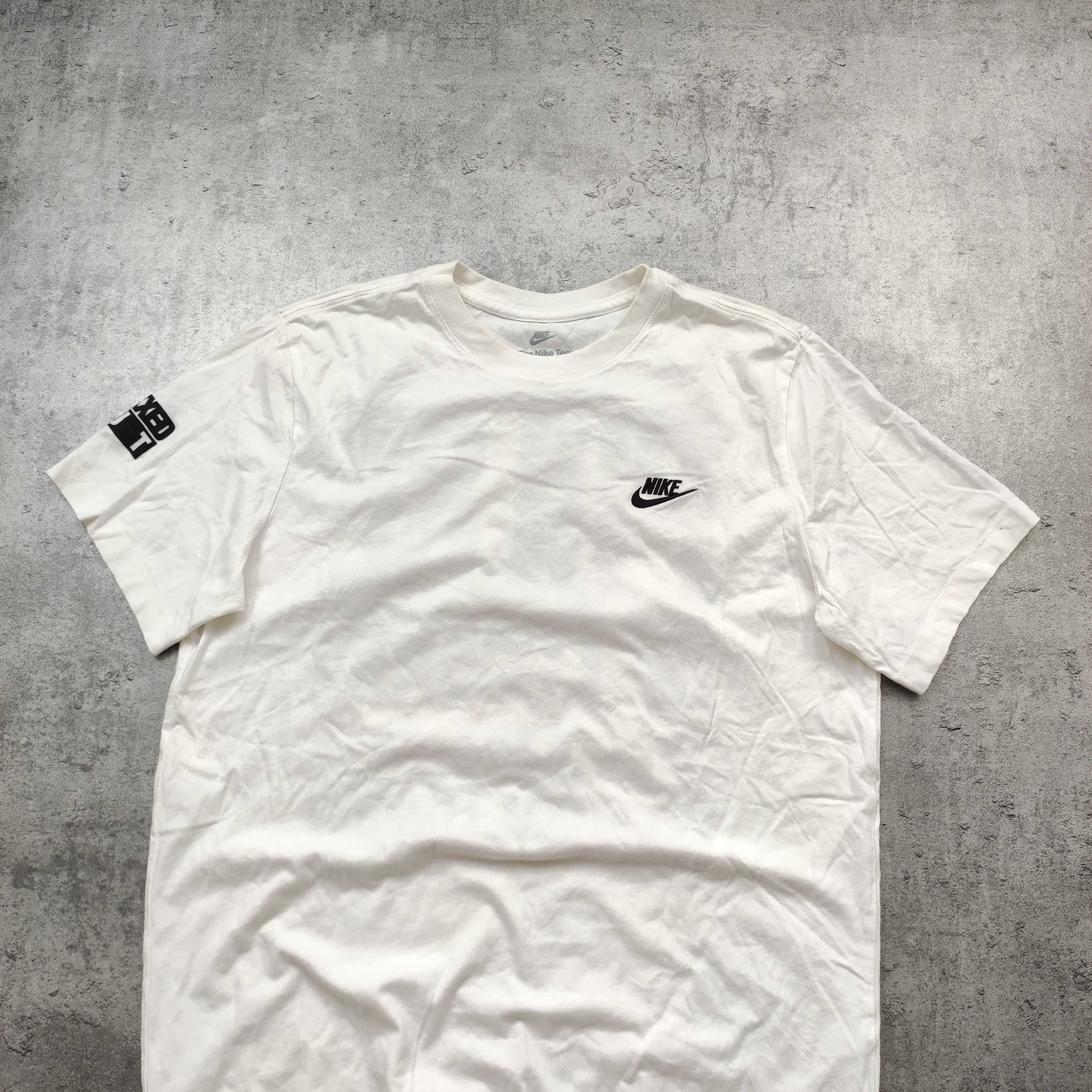 MĘSKA Koszulka Bawełna Biała Nike Sport Duże Logo Plecy AIR MAX Day