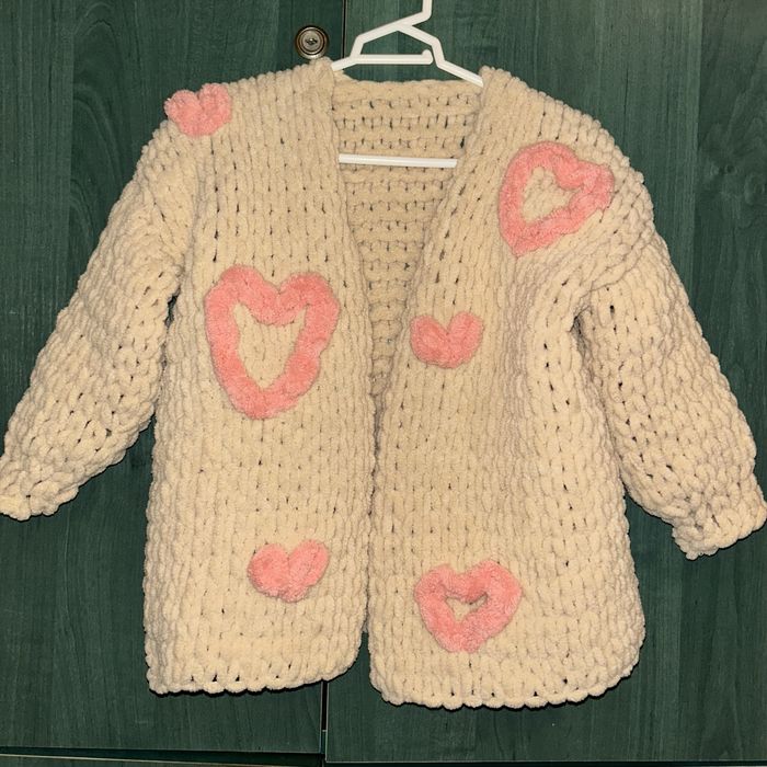 Вязаный кардиган alize puffy