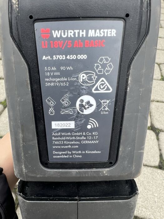 акумуляторний перфоратор Wurth ABH 18 Compact.