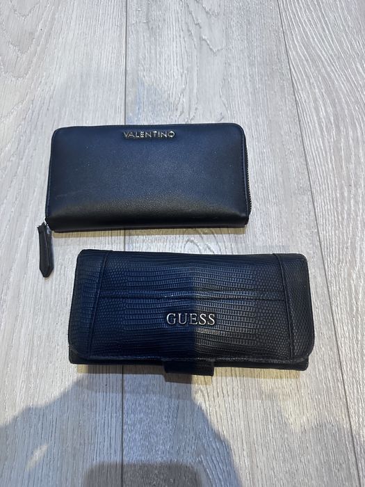 Portfele firmy Valentino i Guess