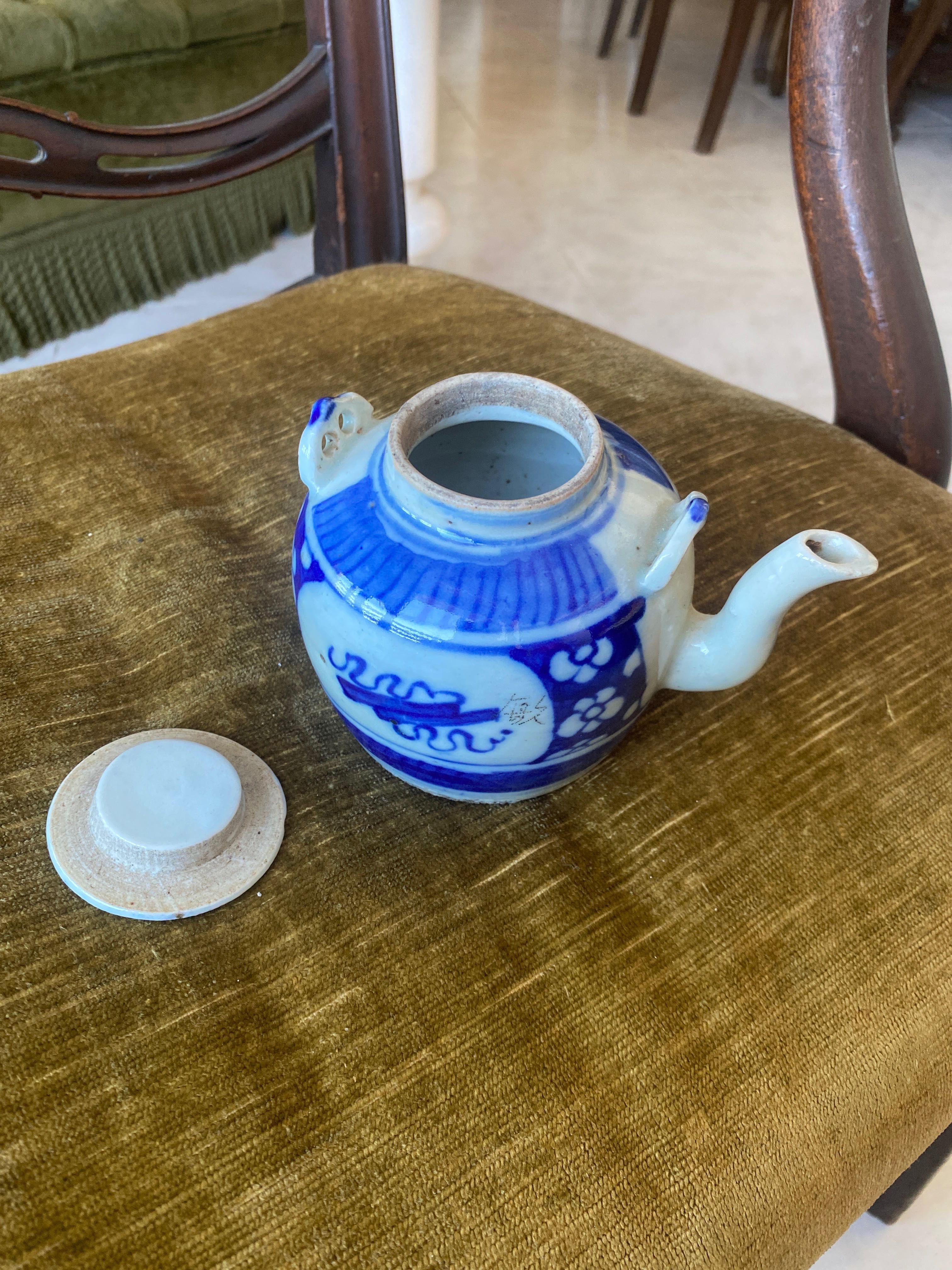 Bule Porcelana Chinesa séc XIX 14 cm