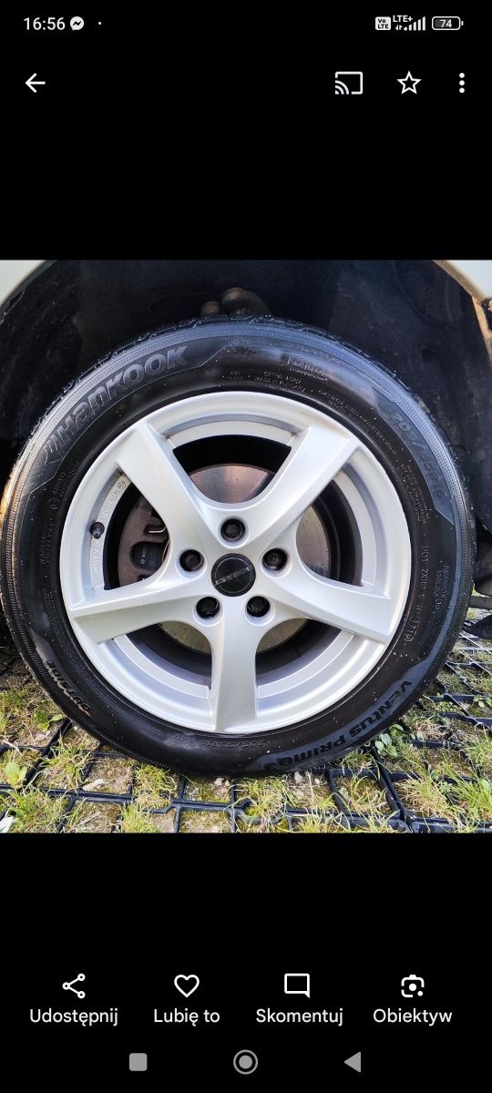 4 Koła opona i alufelga letnie w rozmiarze 205/55/16