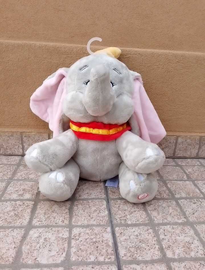 Peluche Dumbo elefante Disney Novo cinzento