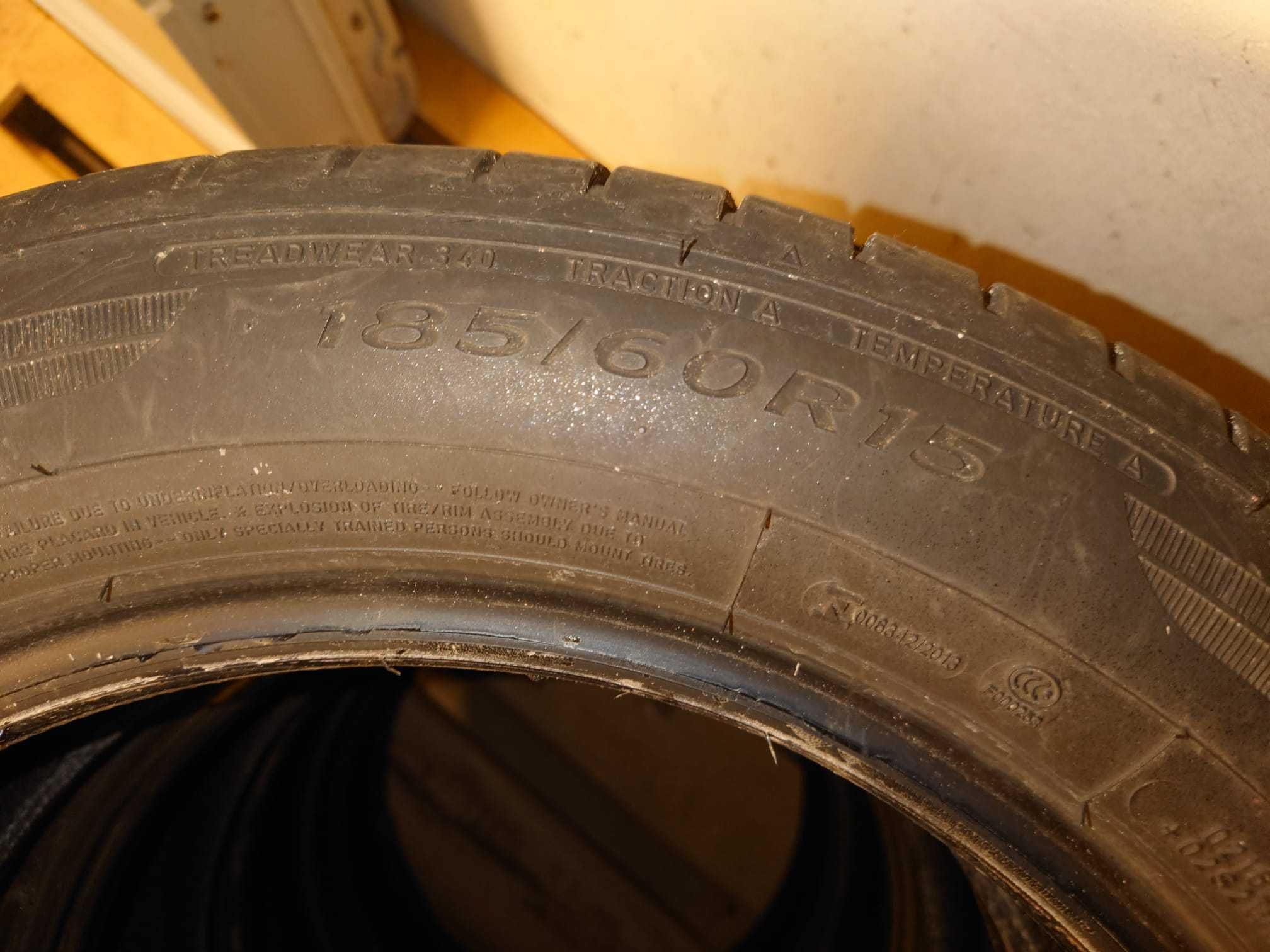 4 opony letnie Dunlop 185 / 60R15