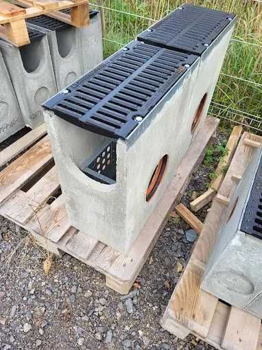 Odpływy Liniowe Kanały Betonowe B125 C250 D400 Odwodnienia Korytka