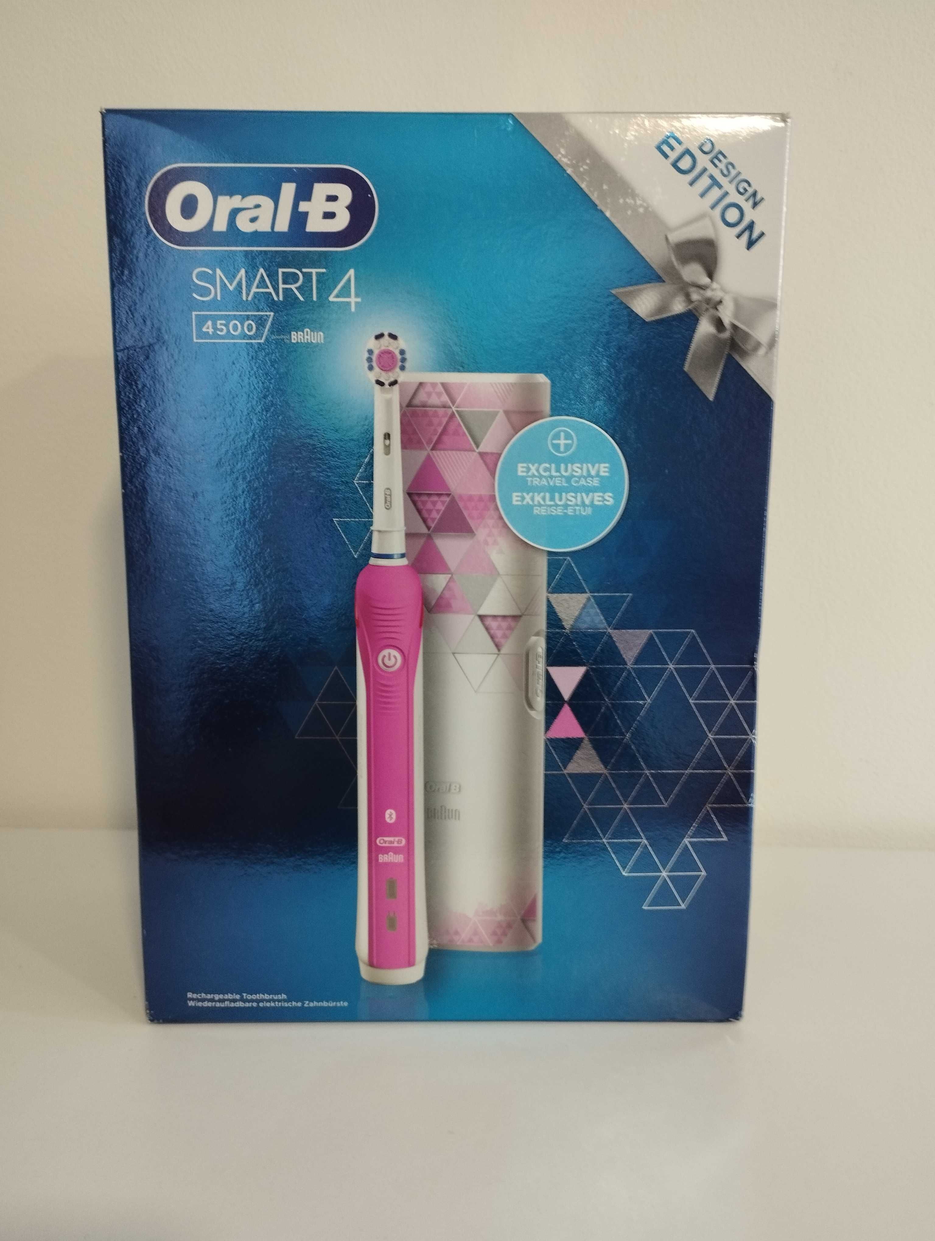 Oral-B Smart 4 4500 Szczoteczka Elektryczna, Różowy,