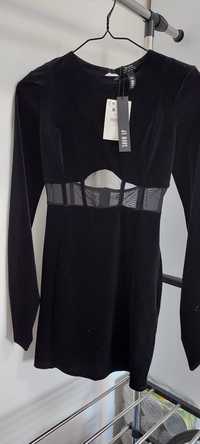 Чорне плаття з сіткою
