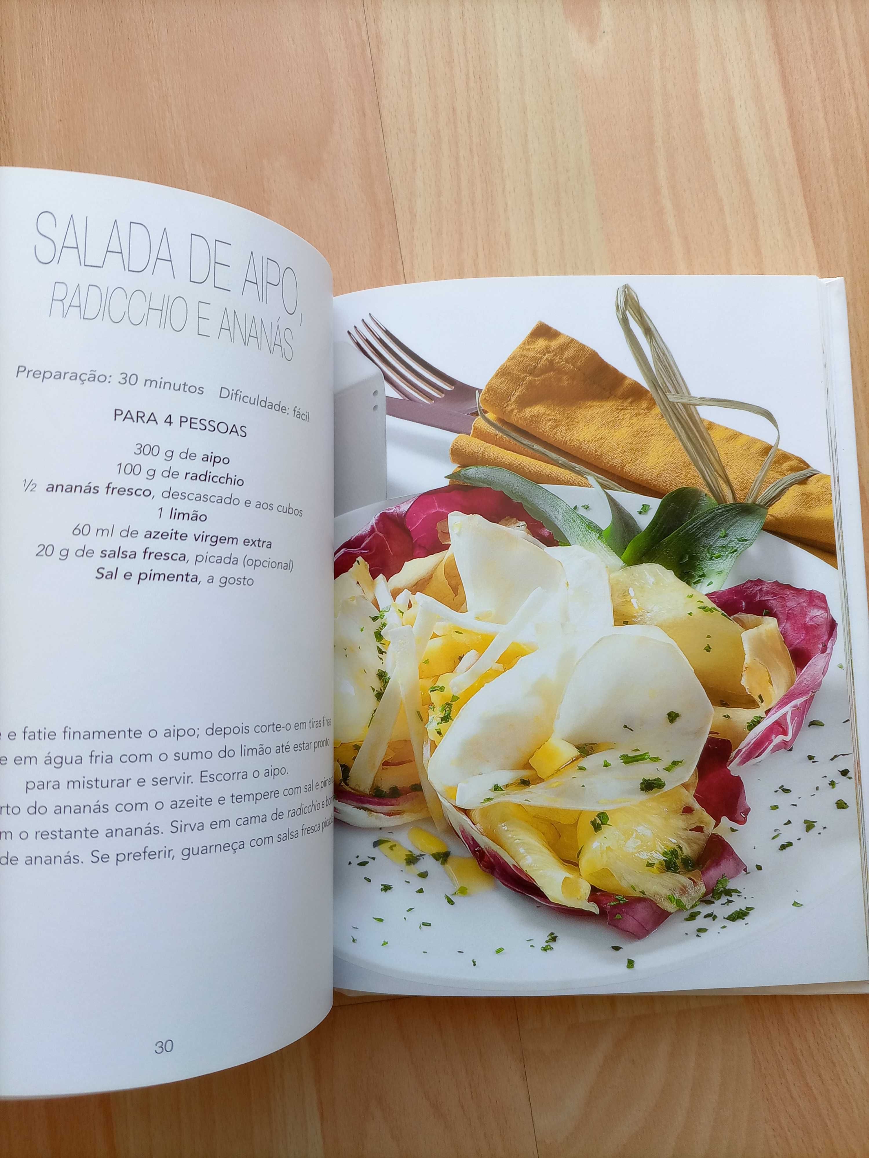 Livro "Saladas" da Academia Barilla - Estado Excelente