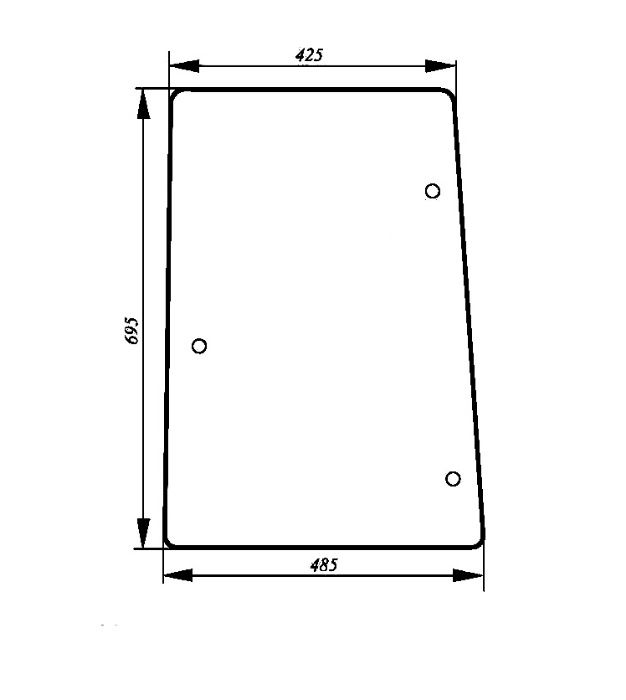 szyba boczna lewa do ciagnika Case MX CX McCormick MTX MC CX ACX203i