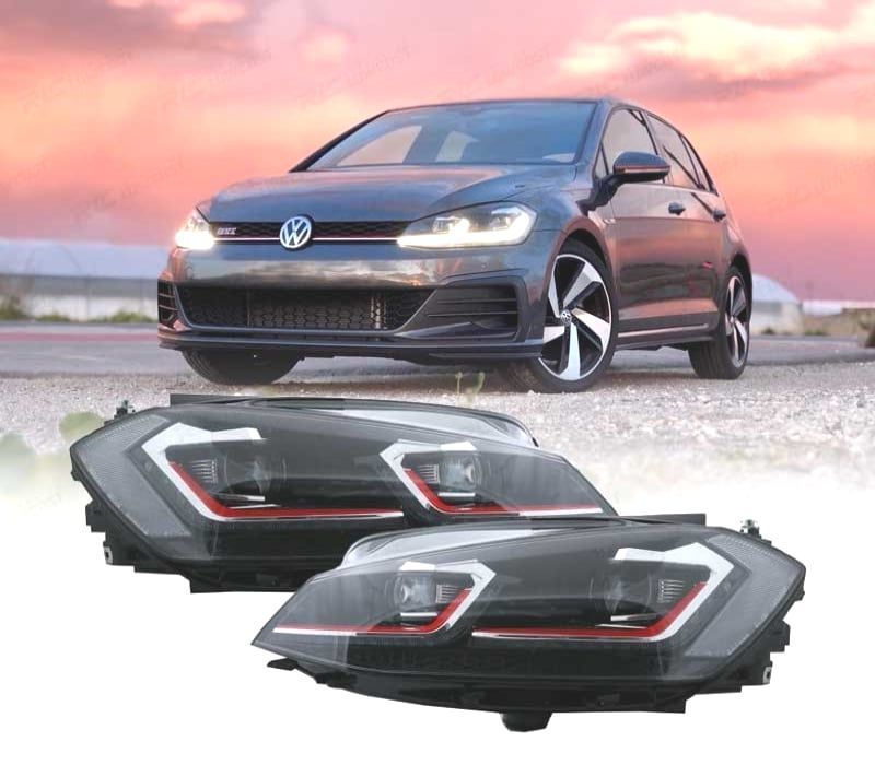 FARÓIS VOLKSWAGEN VW GOLF 7.5 17-19 FULL LED DINÂMICOS LOOK GTI