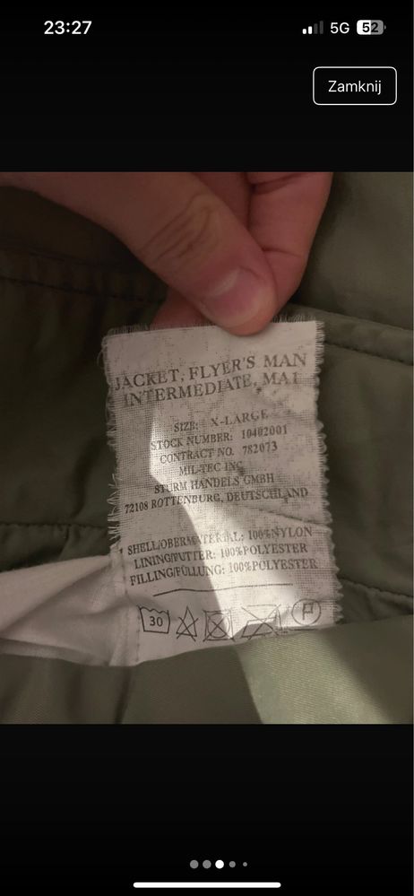 Kurtka męska bomberka XL marki Ma-1 Flyer’s