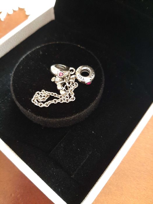 Zabezpieczenie pandora charms łańcuszek srebro