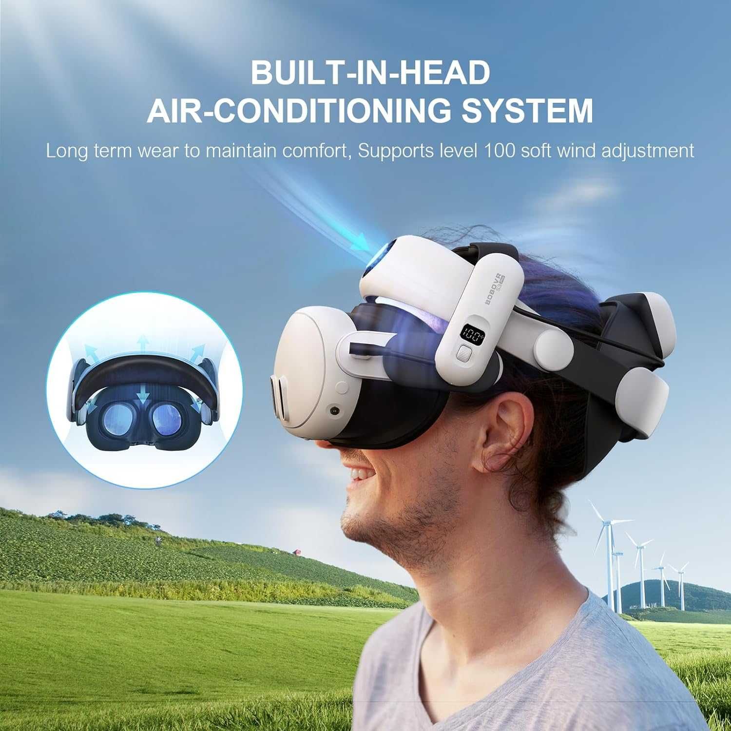 BOBOVR S3 Pro 2 Battery +Dock Head Strap для Meta Quest 3/3S кріплення