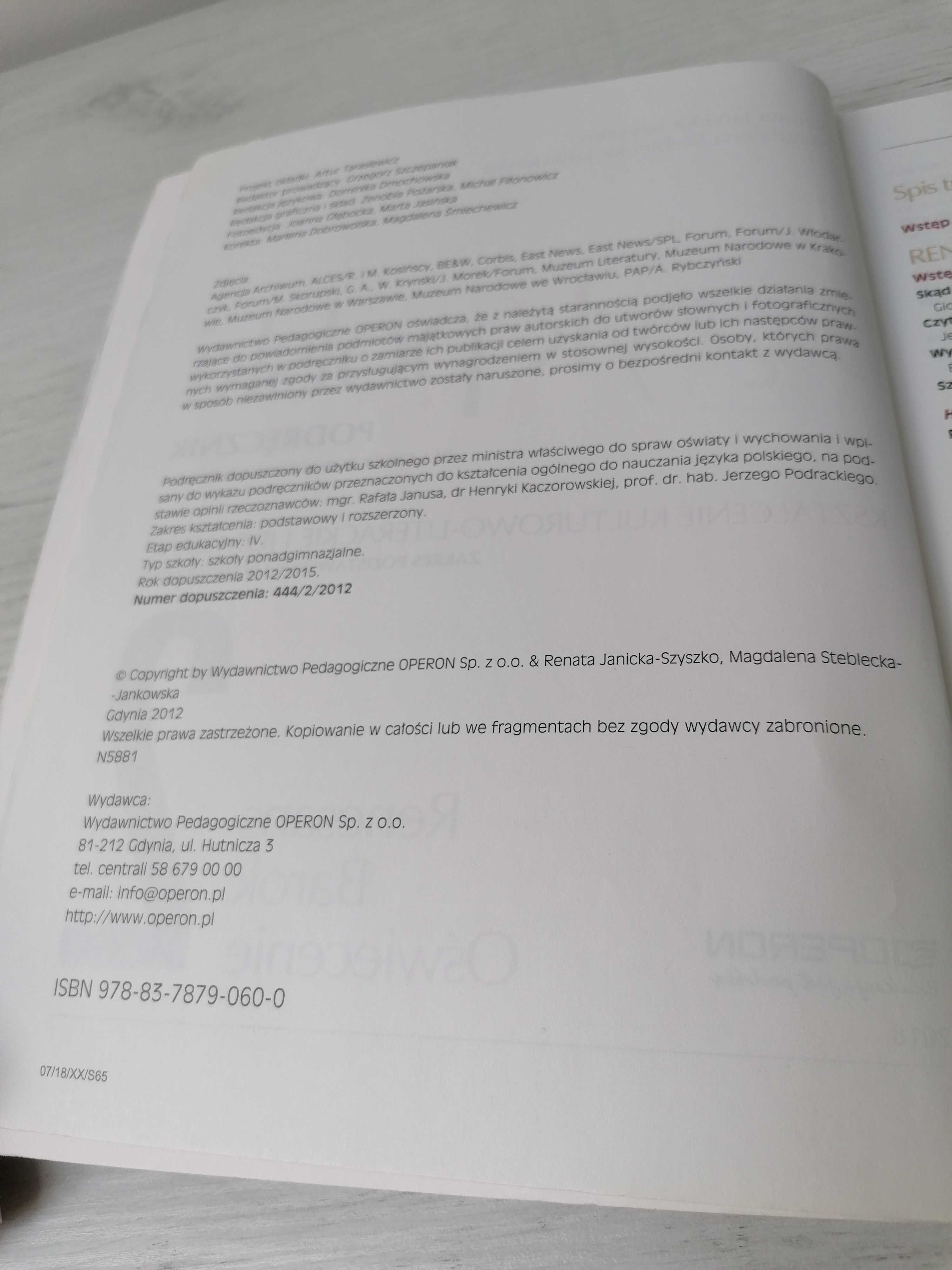 Podręcznik odkrywamy na nowo 1 język polski operon