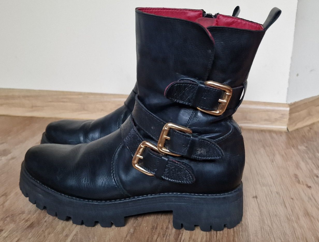 Buffalo rozmiar 40 botki skórzane buty